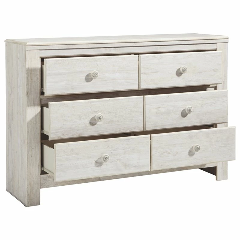 Coupon 🎁 Bowery Hill 6 Drawer 👗 Dresser In Whitewash ✨ - Image 3
