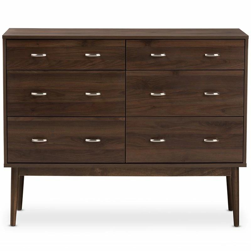 Best Pirce ⌛ Bowery Hill 6 Drawer Double 👗 Dresser In Walnut Brown 🎉 - Image 3
