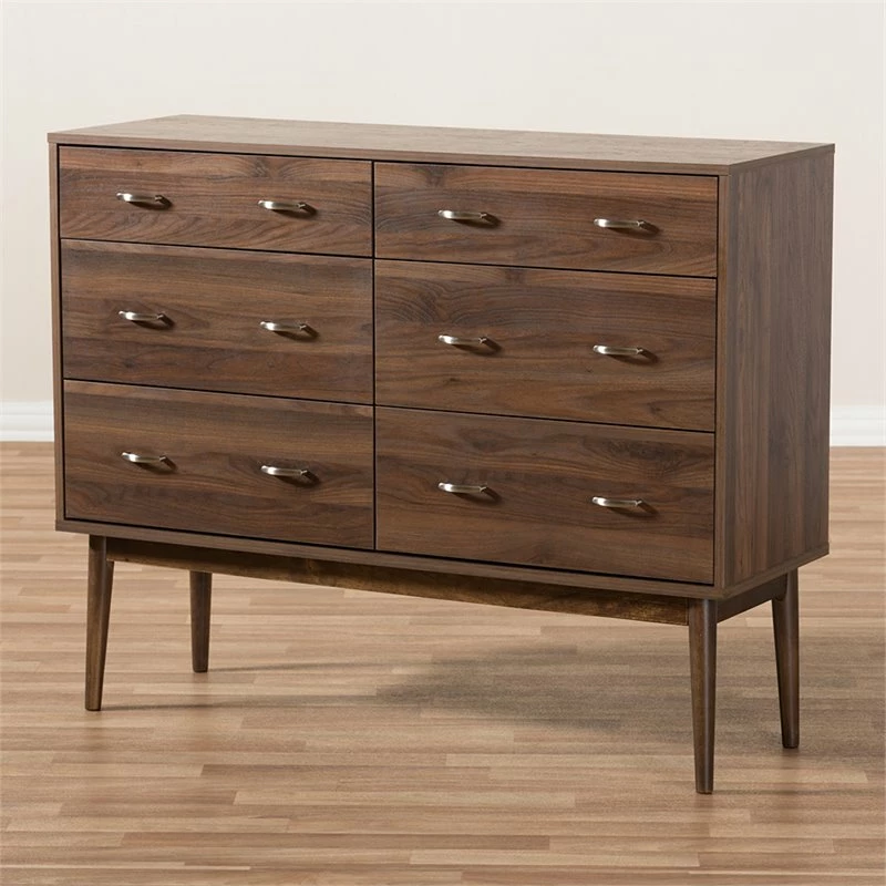 Best Pirce ⌛ Bowery Hill 6 Drawer Double 👗 Dresser In Walnut Brown 🎉 - Image 9