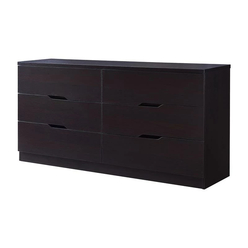 Flash Sale ⌛ Bowery Hill Contemporary Wood 👗 Dresser In Cappuccino ⌛ - Image 2