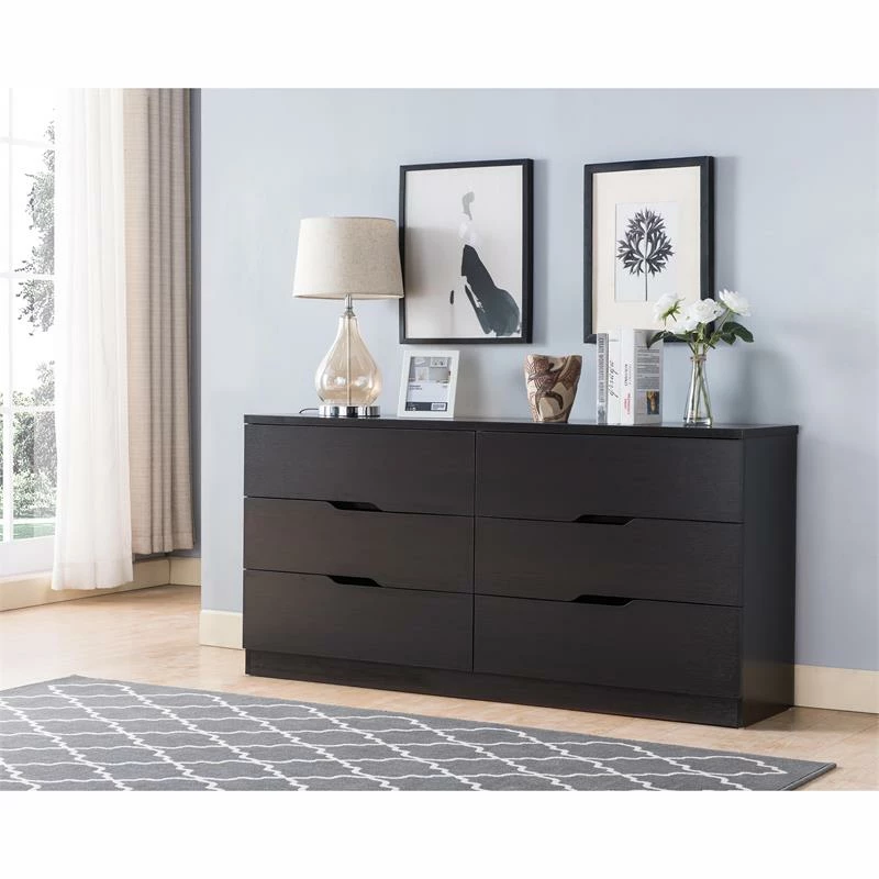 Flash Sale ⌛ Bowery Hill Contemporary Wood 👗 Dresser In Cappuccino ⌛ - Image 4