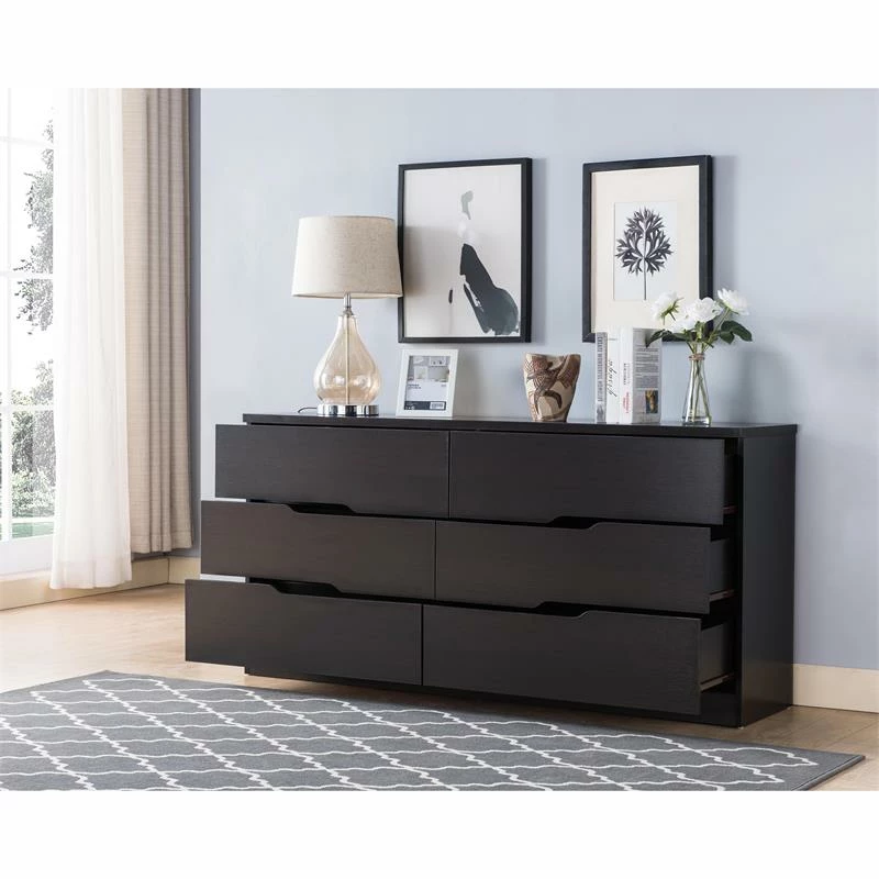 Flash Sale ⌛ Bowery Hill Contemporary Wood 👗 Dresser In Cappuccino ⌛ - Image 5
