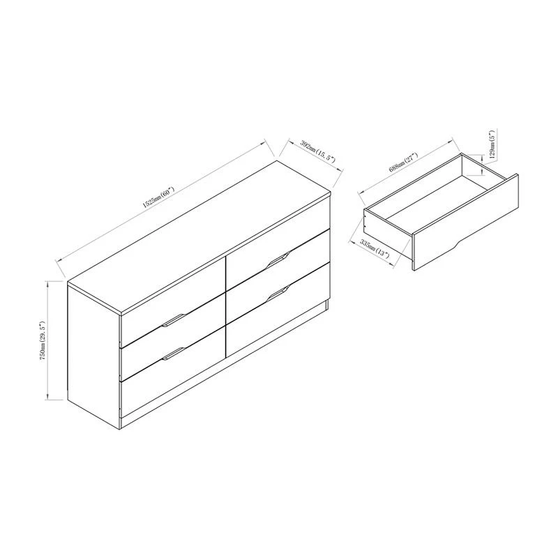 Flash Sale ⌛ Bowery Hill Contemporary Wood 👗 Dresser In Cappuccino ⌛ - Image 6