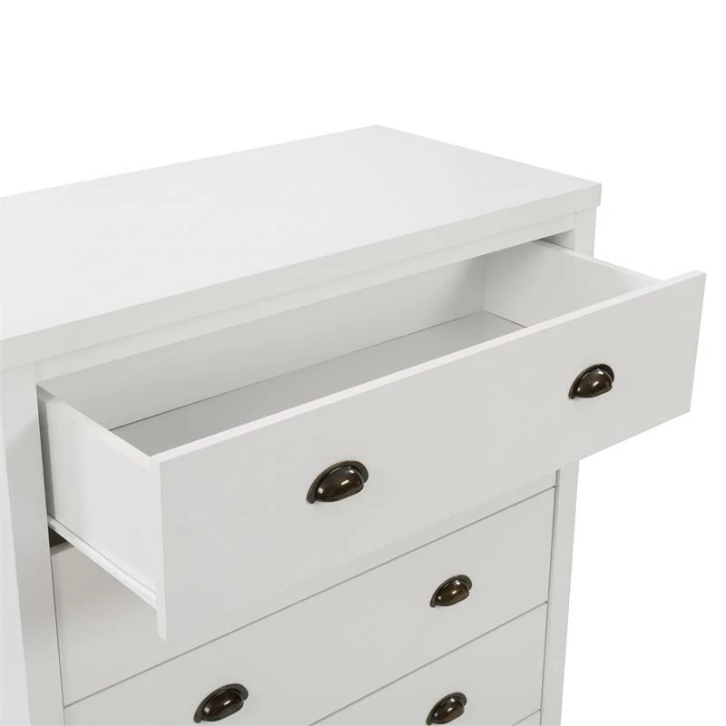 Best reviews of ❤️ Bowery Hill 5 Drawer 👗 Dresser - White Engineered Wood 🌟 - Image 3