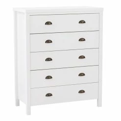 Best reviews of ❤️ Bowery Hill 5 Drawer 👗 Dresser - White Engineered Wood 🌟