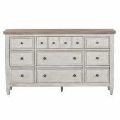 Hot Sale ๐ฅ Bowery Hill Mid-Century Wood 9 Drawer ๐ Dresser In White ๐
