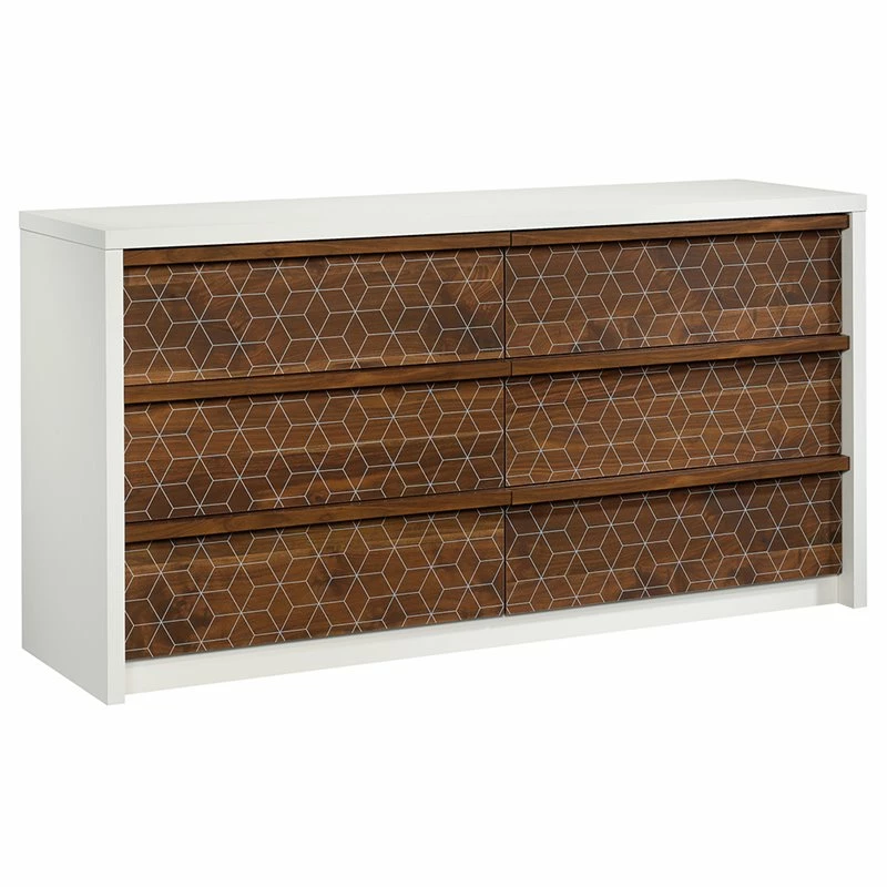 Top 10 ๐ Pemberly Row 6 Drawer Double ๐ Dresser In Soft White And Walnut ๐งจ