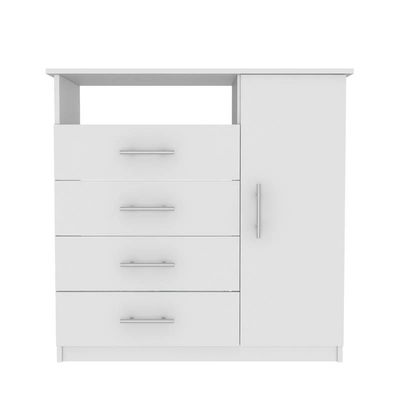 Cheapest ๐งจ Bowery Hill White Wood Four-Drawer ๐ Dresser ๐ - Image 3