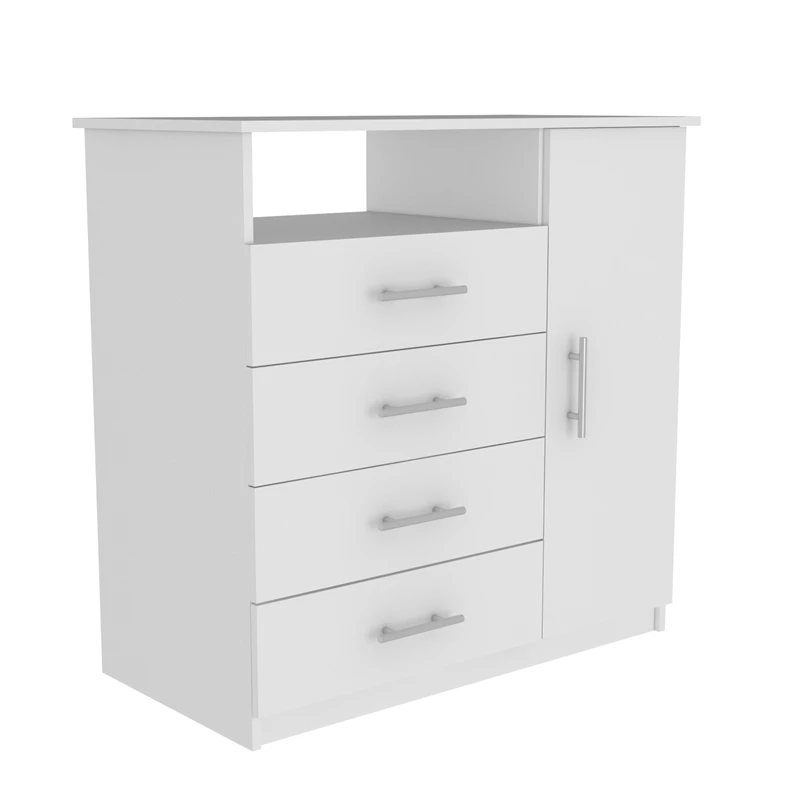 Cheapest ๐งจ Bowery Hill White Wood Four-Drawer ๐ Dresser ๐ - Image 9