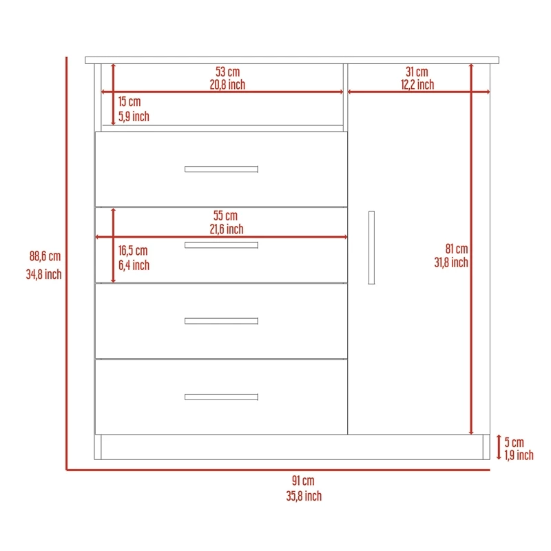 Cheapest ๐งจ Bowery Hill White Wood Four-Drawer ๐ Dresser ๐ - Image 11