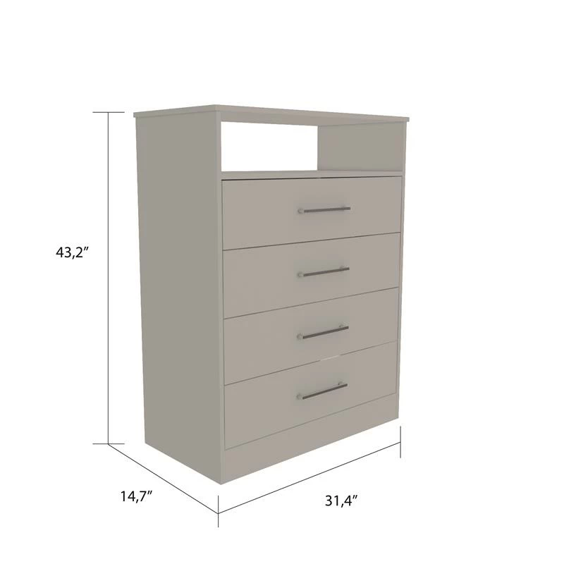 Best reviews of ๐ Bowery Hill 4-Drawers Bedroom ๐ Dresser In White ๐ - Image 6