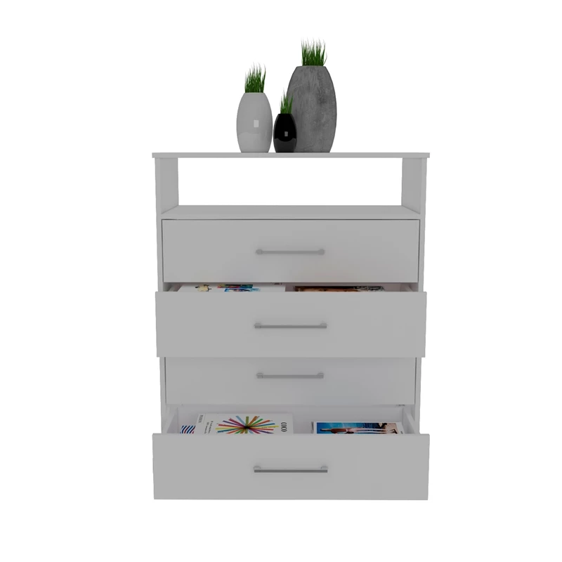 Best reviews of ๐ Bowery Hill 4-Drawers Bedroom ๐ Dresser In White ๐ - Image 10