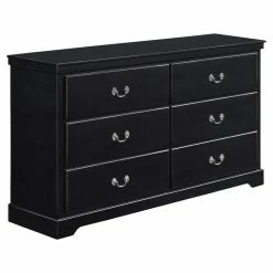 Best Pirce 🌟 Pemberly Row 6-Drawers Traditional Wood 👗 Dresser In Black 🥰