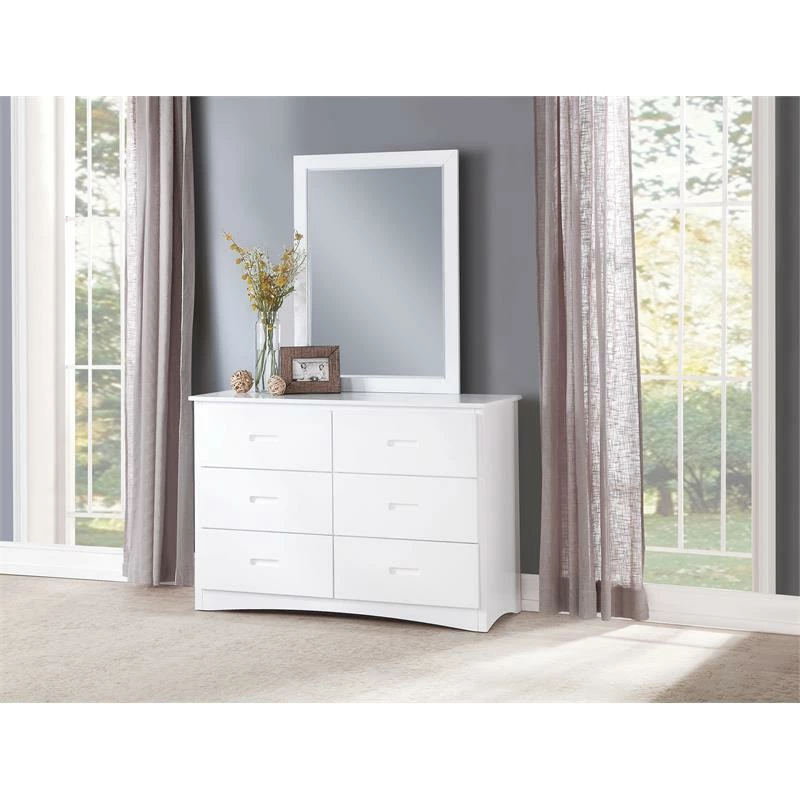 New ✔️ Pemberly Row 48-inch 6 Drawers Transitional Wood 👗 Dresser In White 🤩 - Image 2