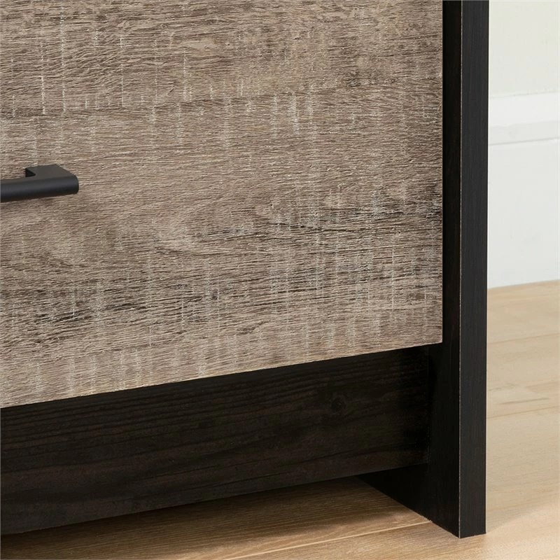 Cheapest ๐ Bowery Hill 6 Drawer Double ๐ Dresser In Weathered Oak And Ebony โญ - Image 3