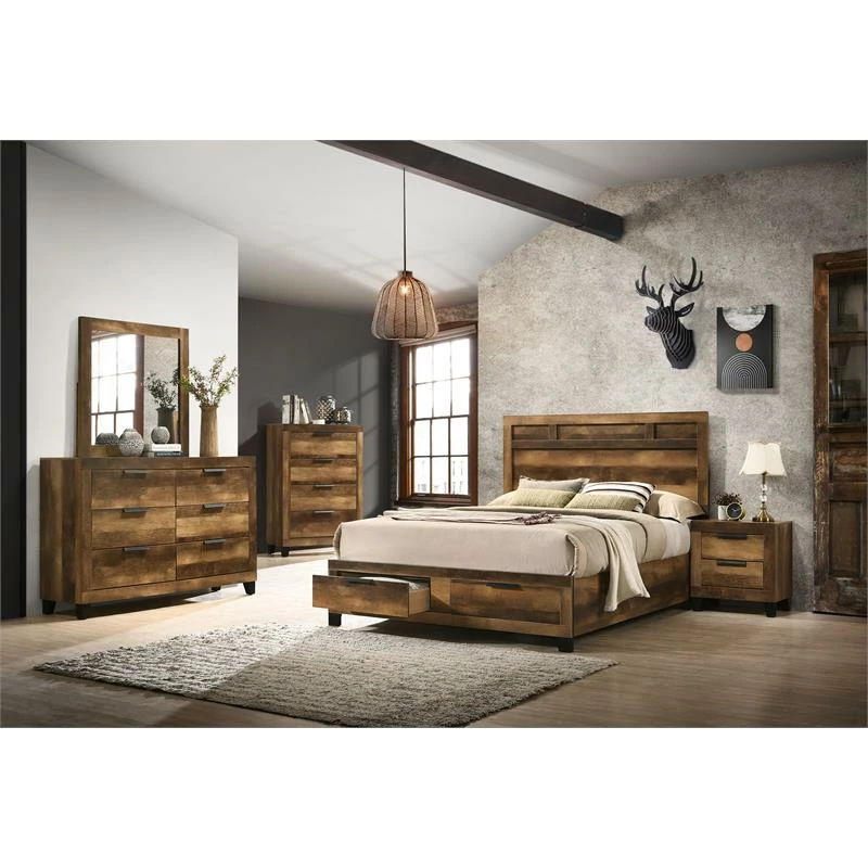 Cheap ๐ ACME Furniture ACME Morales Rectangular Wooden ๐ Dresser With 6 Drawers In Rustic Oak ๐ - Image 3