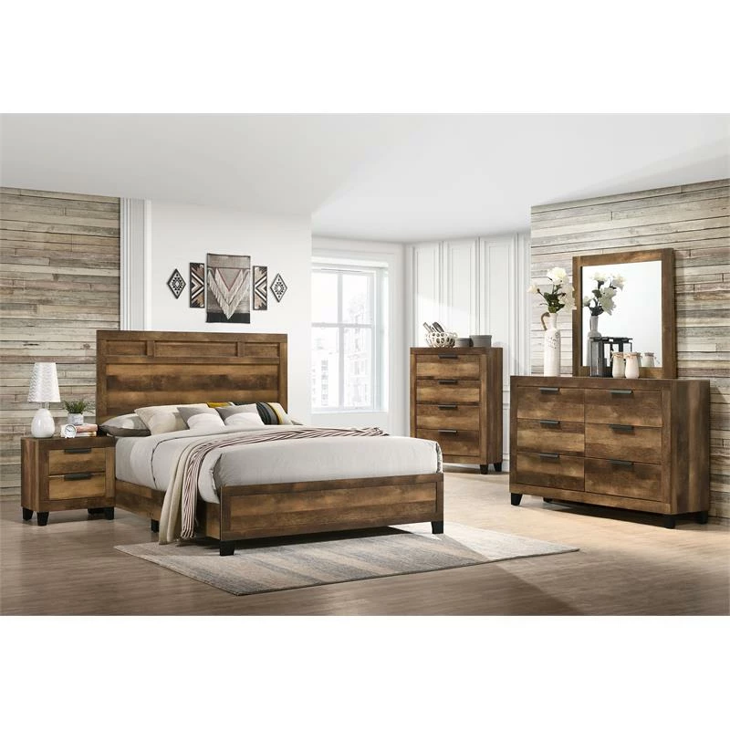 Cheap ๐ ACME Furniture ACME Morales Rectangular Wooden ๐ Dresser With 6 Drawers In Rustic Oak ๐ - Image 4
