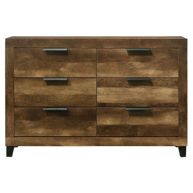 Cheap ๐ ACME Furniture ACME Morales Rectangular Wooden ๐ Dresser With 6 Drawers In Rustic Oak ๐ - Image 5