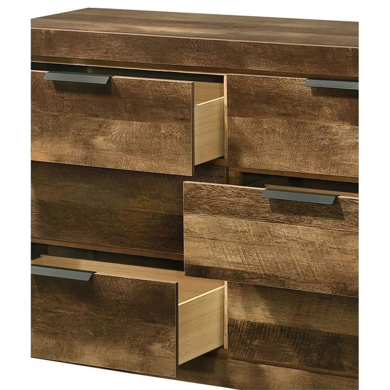 Cheap ๐ ACME Furniture ACME Morales Rectangular Wooden ๐ Dresser With 6 Drawers In Rustic Oak ๐ - Image 7