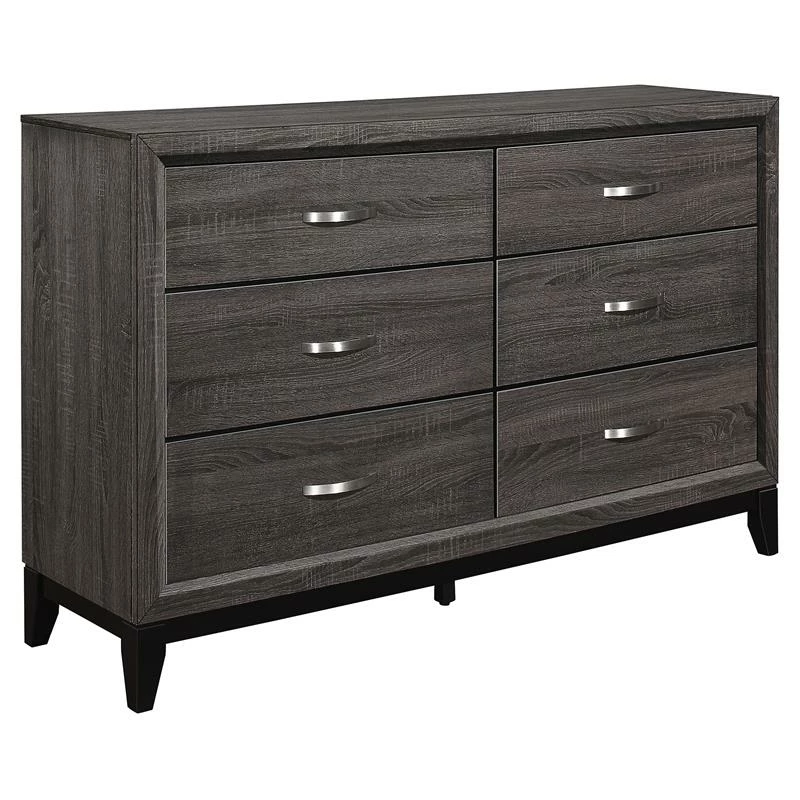 Best reviews of โญ Pemberly Row 58-inch 6 Fixed Drawers Modern Wood ๐ Dresser In Gray โค๏ธ