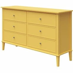 Best deal ❤️ Ameriwood Home Franklin 6 Drawer 👗 Dresser In Yellow 🛒