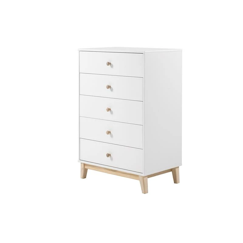 Flash Sale 🎉 Alaterre Furniture MOD 35"W 5-Drawer White Wood Chest 🎉 - Image 3