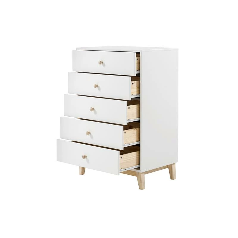 Flash Sale 🎉 Alaterre Furniture MOD 35"W 5-Drawer White Wood Chest 🎉 - Image 4
