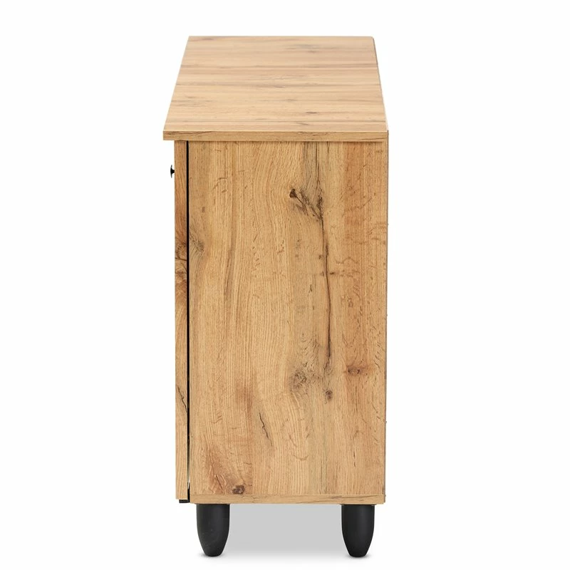 New 🌟 Bowery Hill Oak Brown Finished Wood 3-Door 👟 Shoe Cabinet 🎁 - Image 6
