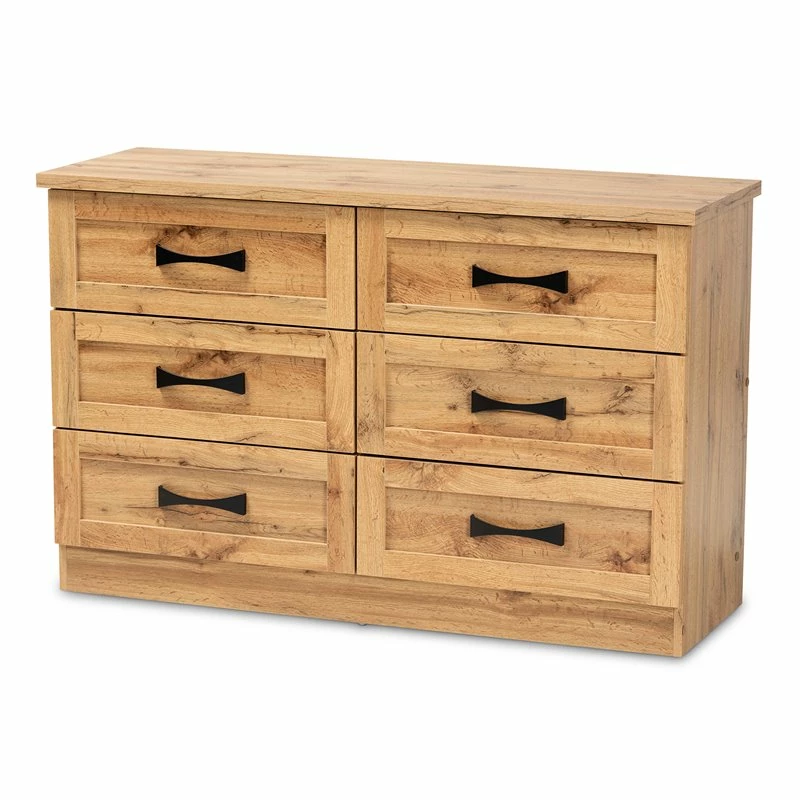Top 10 ๐ Bowery Hill 6-Drawer Oak Brown Finished Wood Storage ๐ Dresser ๐ - Image 2