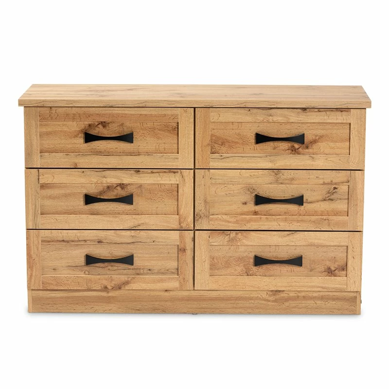 Top 10 ๐ Bowery Hill 6-Drawer Oak Brown Finished Wood Storage ๐ Dresser ๐ - Image 3