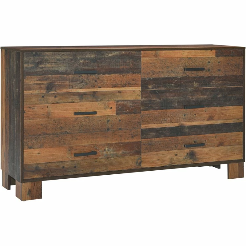 Coupon 💯 Coaster Sidney 6 Drawer 👗 Dresser In Rustic Pine 🥰