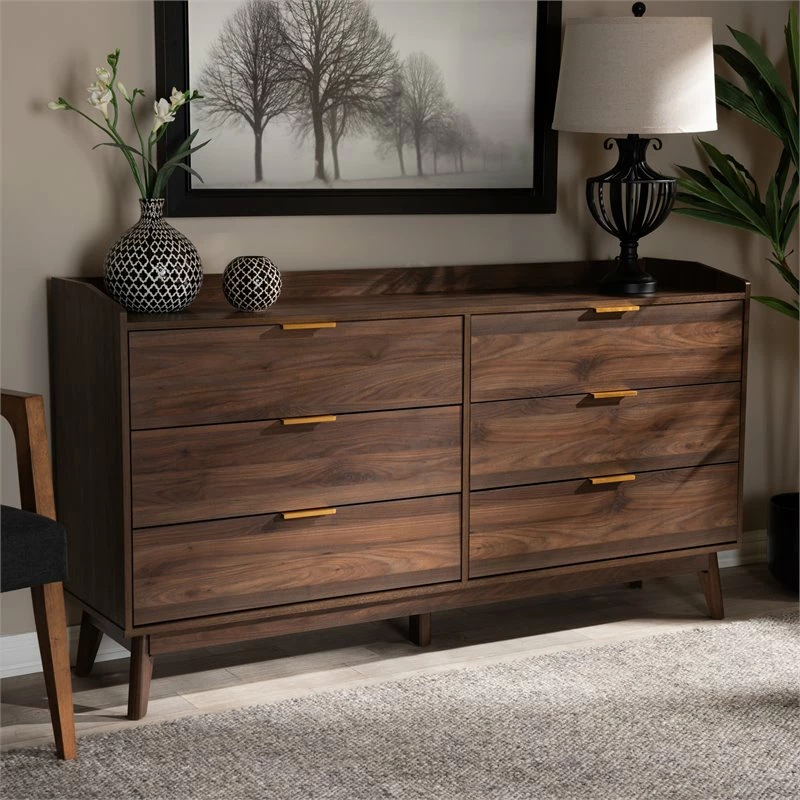 Top 10 ๐ Bowery Hill Mahogany Finish Mid-Century 6-Drawer Wood ๐ Dresser โจ - Image 5