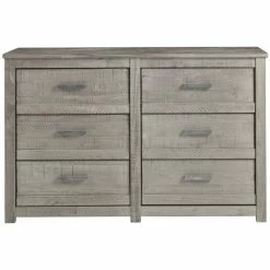 Deals 🤩 Camaflexi Carmel Solid Wood 6-Drawer Bedroom 👗 Dresser In Antique Gray 🤩