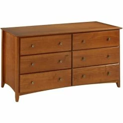 Cheapest ✨ Camaflexi Shaker Style Solid Wood 6-Drawer Bedroom 👗 Dresser In Cherry 🔥