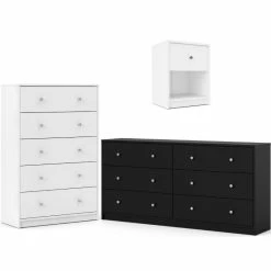 Best Pirce ✨ Home Square 3 Piece Furniture Set With 👗 Dresser Nightstand And Chest 😍
