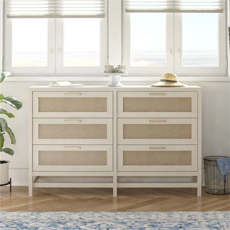 Cheap 🤩 Ameriwood Home Lennon 6 Drawer 👗 Dresser In Ivory Oak ✨ - Image 2