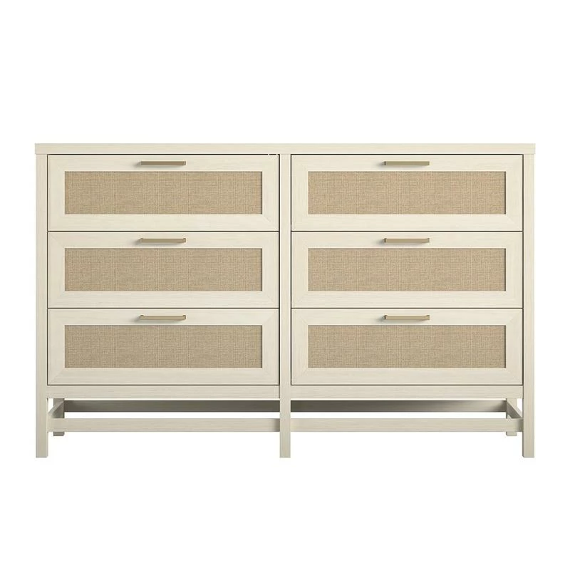 Cheap 🤩 Ameriwood Home Lennon 6 Drawer 👗 Dresser In Ivory Oak ✨ - Image 5