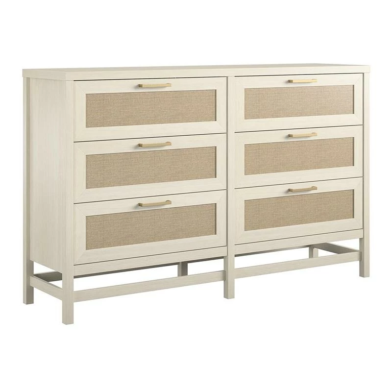 Cheap 🤩 Ameriwood Home Lennon 6 Drawer 👗 Dresser In Ivory Oak ✨ - Image 6
