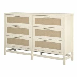 Cheap ๐คฉ Ameriwood Home Lennon 6 Drawer ๐ Dresser In Ivory Oak โจ
