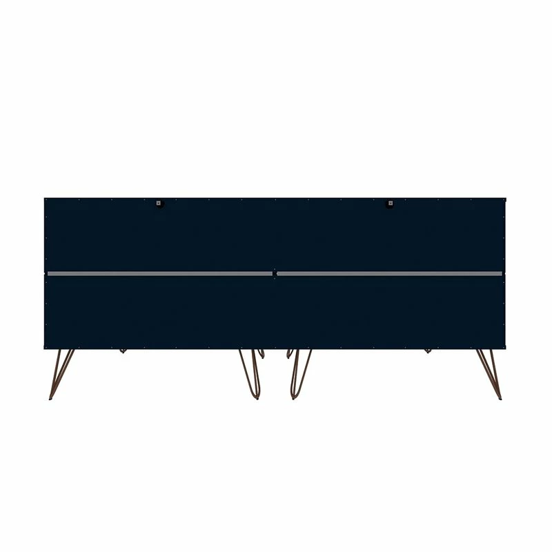 Cheapest 👏 Manhattan Comfort Rockefeller Wood Double Low 6-Drawer 👗 Dresser In Tatiana Midnight Blue ⭐ - Image 10