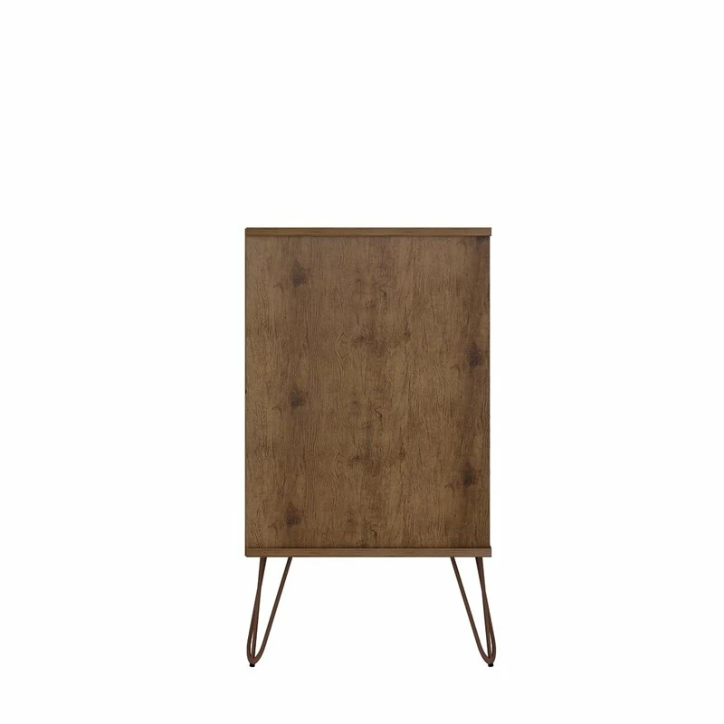 Hot Sale 🌟 Manhattan Comfort Rockefeller Wood Double Low 6-Drawer 👗 Dresser In Nature & Textured Gray 🔔 - Image 9