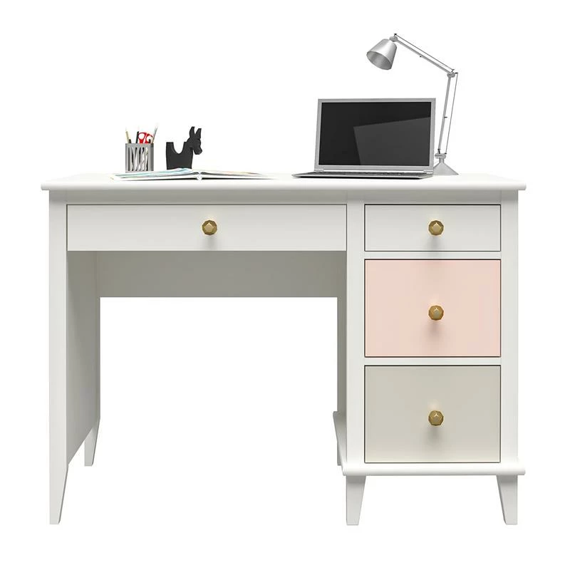 Best Pirce 🔔 Home Square 2-Piece Set With 3-Drawer 👗 Dresser And Desk Peach And Taupe Drawers ⌛ - Image 12