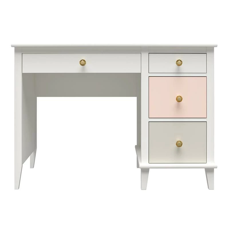 Best Pirce 🔔 Home Square 2-Piece Set With 3-Drawer 👗 Dresser And Desk Peach And Taupe Drawers ⌛ - Image 13