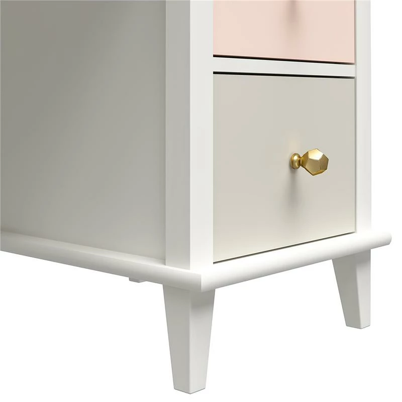 Best Pirce 🔔 Home Square 2-Piece Set With 3-Drawer 👗 Dresser And Desk Peach And Taupe Drawers ⌛ - Image 15
