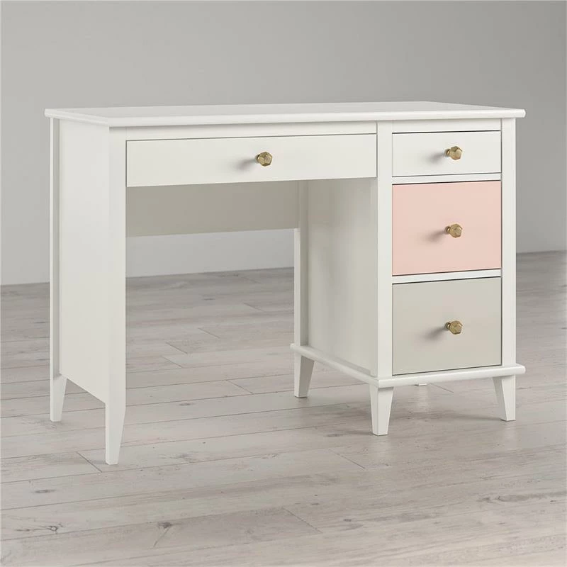 Best Pirce 🔔 Home Square 2-Piece Set With 3-Drawer 👗 Dresser And Desk Peach And Taupe Drawers ⌛ - Image 16