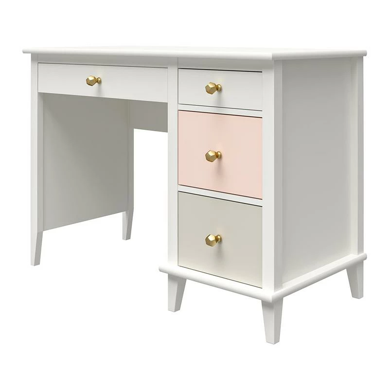 Best Pirce 🔔 Home Square 2-Piece Set With 3-Drawer 👗 Dresser And Desk Peach And Taupe Drawers ⌛ - Image 3