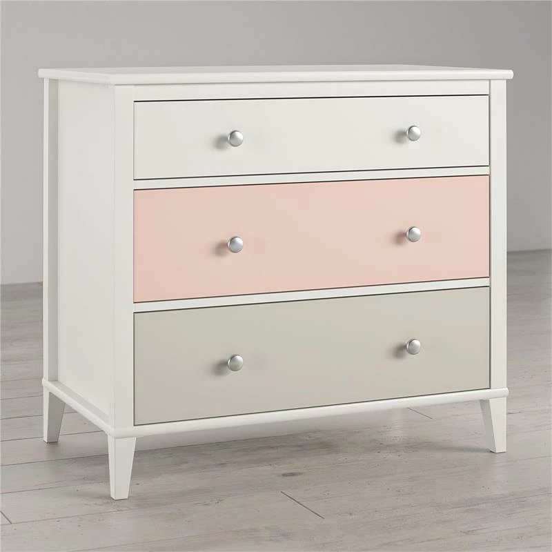 Best Pirce 🔔 Home Square 2-Piece Set With 3-Drawer 👗 Dresser And Desk Peach And Taupe Drawers ⌛ - Image 10