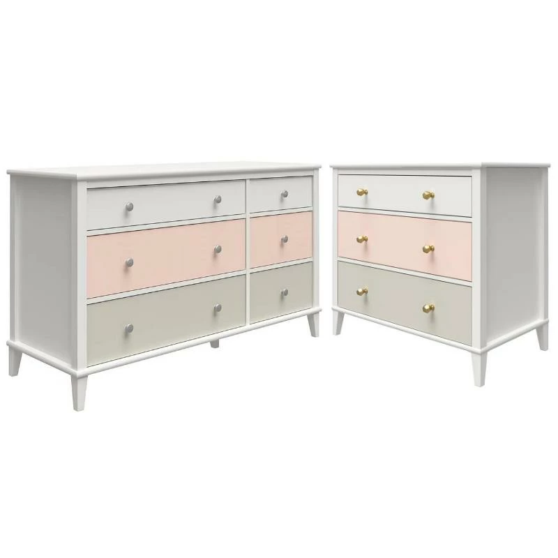 Discount ❤️ Home Square 2-Piece Furniture Set With 3-Drawer 👗 Dresser And 6-Drawer 👗 Dresser 😍