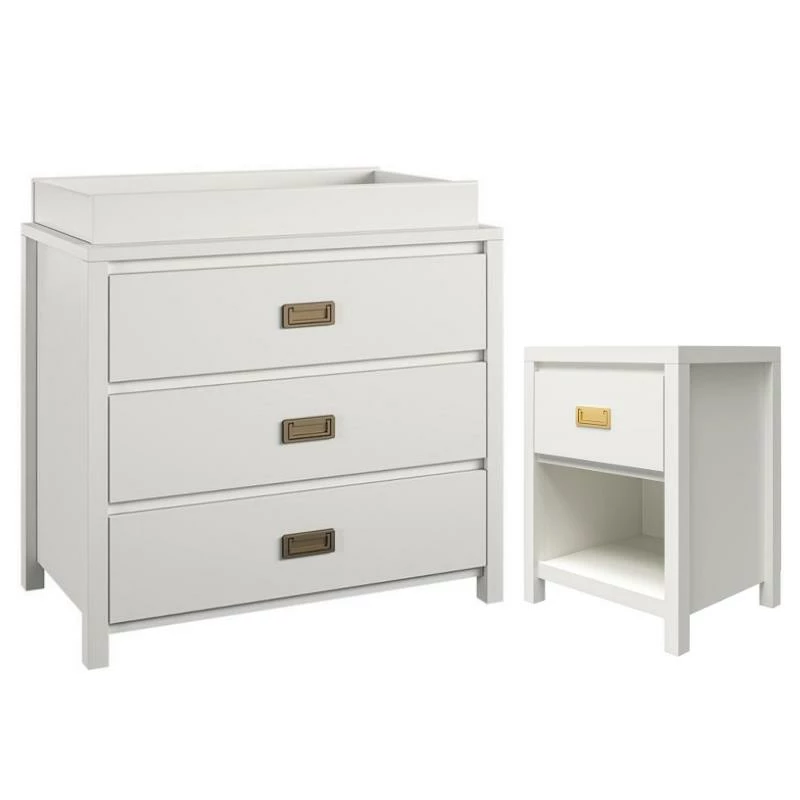 Deals โค๏ธ Home Square 2-Piece Set With 1-Drawer Nightstand And 3-Drawer Changing ๐ Dresser โค๏ธ