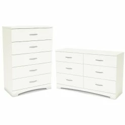 Cheapest โค๏ธ Home Square 2-Piece Set With 6-Drawer Double ๐ Dresser And 5-Drawer Chest โจ